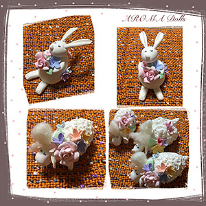 アロマドール花ヒツジ&花ウサギ
